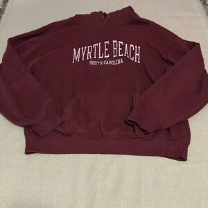 Myrtle Beach maroon hoodie